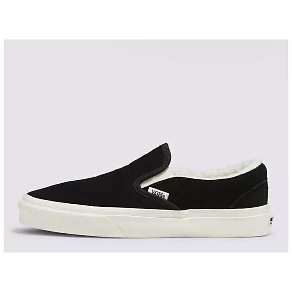 Unisex Vans Classic Slip-On Cozy Hug Sherpa Shoe Black 9.5 Women 8 Mens - Picture 2 of 5